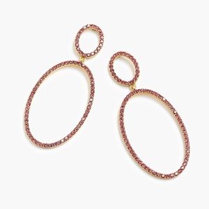 J. Crew Pavé Double Oval Earrings